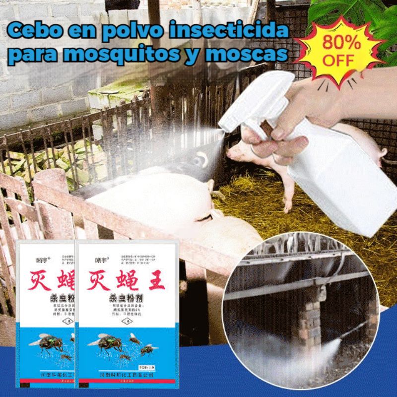 🦟Diseñado específicamente para matar mosquitos y moscas en granjas, ¡un solo paquete mata pulgas, saltamontes, cucarachas, moscas y mosquitos!