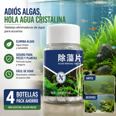 🔥Compra 2 y llévate 2 gratis (4 botellas-400 piezas)🐠🌿 Pastillas purificadoras de agua para acuario