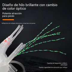 【7 piezas 24 euros】Palitos luminosos de camarones de silicona suave