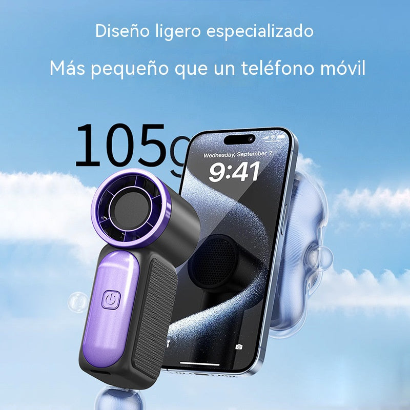 ❄Ventilador portátil de alta velocidad con sistema de superrefrigeración.