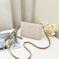 ⏳Oferta por tiempo limitado⏰Bolso de hombro y cartera de mano de paja trenzada para mujer👜