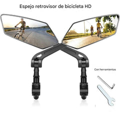 ✨Espejo retrovisor multiusos ajustable de 360 grados de alta definición, 🚲🛵🏍️perfecto para bicicletas, bicicletas eléctricas, motocicletas, etc.