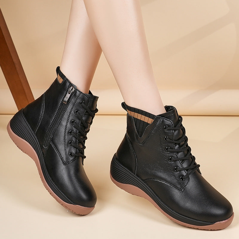 🎁👢【35-40】Nuevos estilos de otoño e invierno: botines sencillos y modernos con suela gruesa que aportan altura para mujer❄🍂.