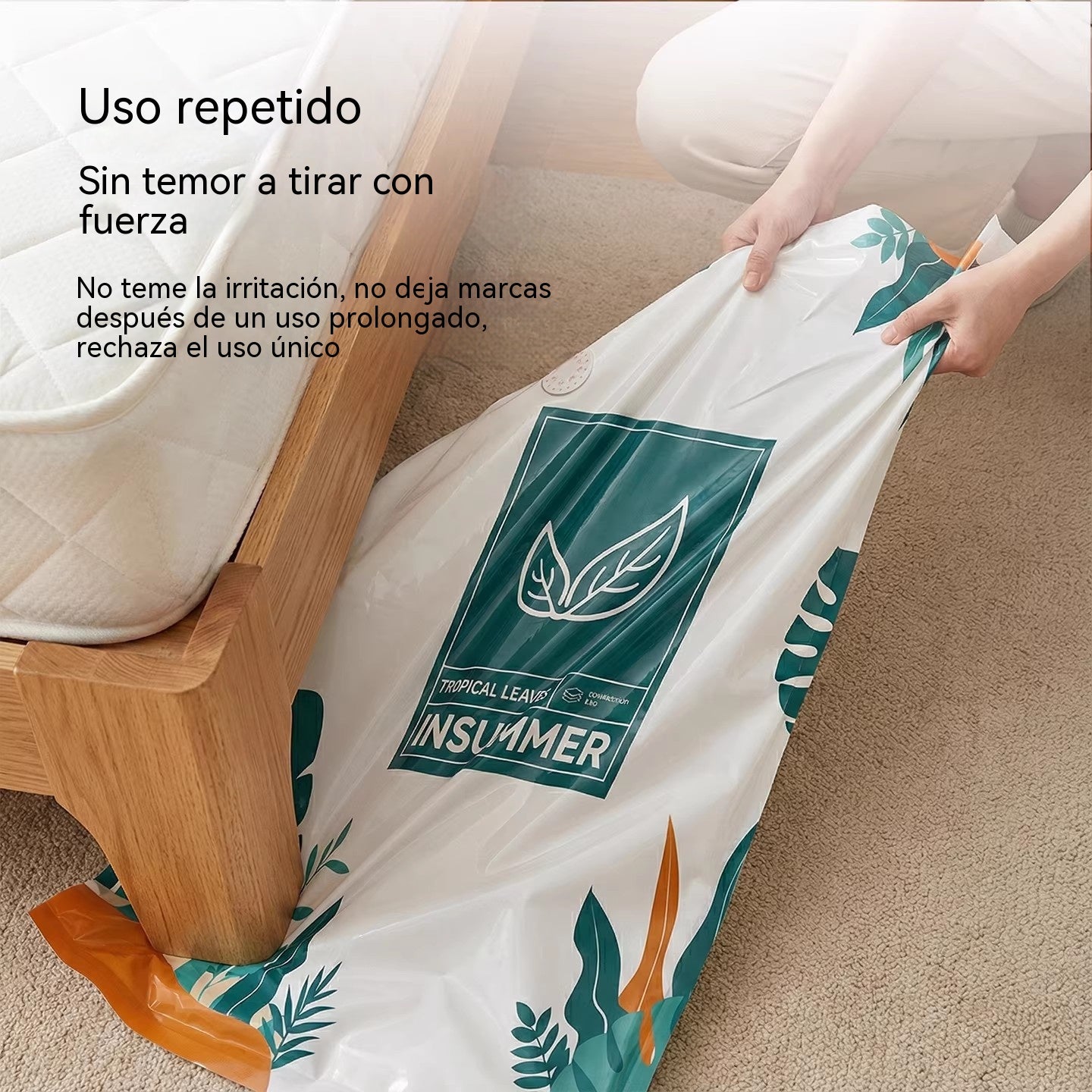 【5 artículos[60*80cm]+bomba eléctrica】Bolsas de vacío para edredones, ropa y prendas de vestir.