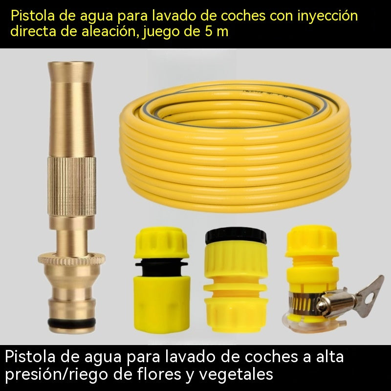 🏆¡Último día de la oferta especial! 🔥Pistola de lavado de autos de alta presión para uso doméstico con boquilla de refuerzo y manguera 👍💦