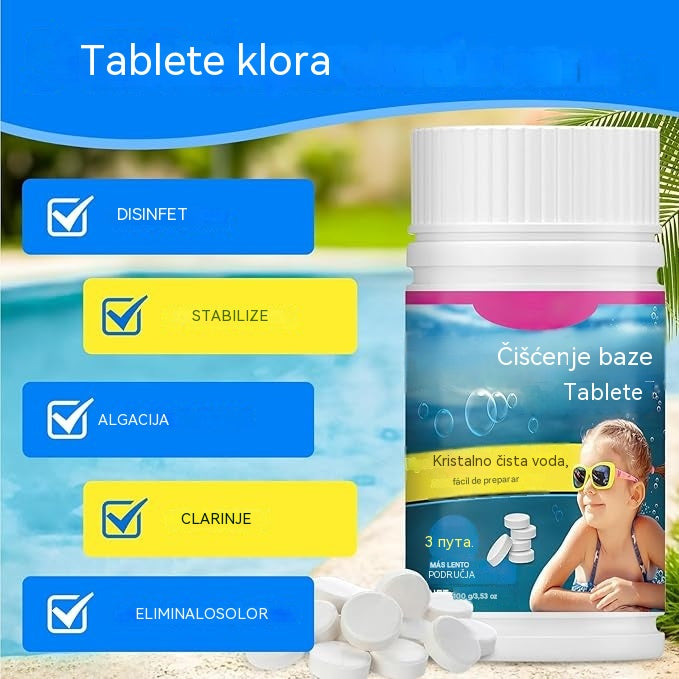 🔥【Kupite 1, dobijte 1 gratis】🏊‍♀️💧Tablete za čišćenje bazena za čistu i prozirnu vodu.