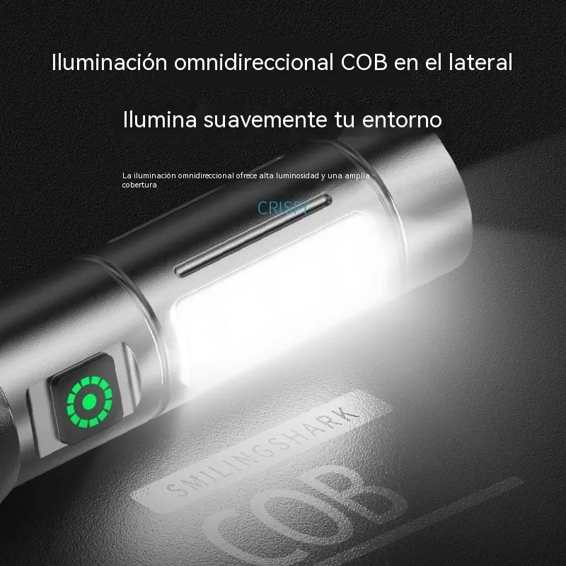 🔦 Linterna LED multifuncional con zoom