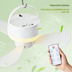 ⏰ Oferta por tiempo limitado: ¡Ventilador de techo recargable con luz LED! 🌬️✨ Incluye un cable de alimentación de 1,5 metros.