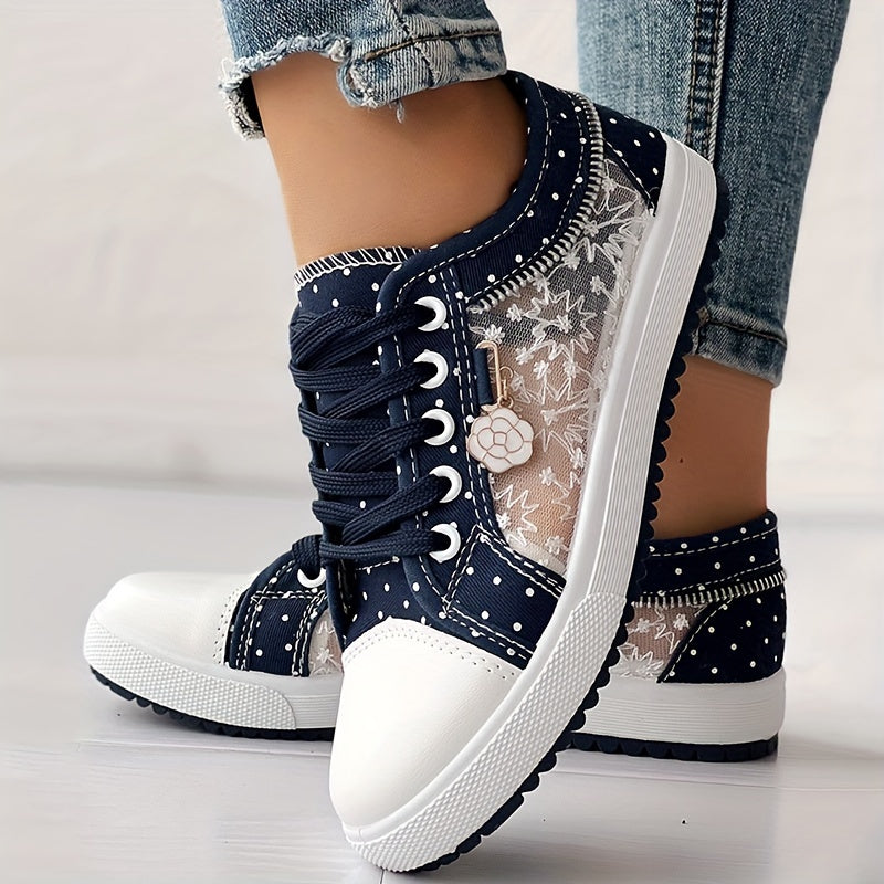 💕【35-42】2025 zapatos de lona de encaje huecos casuales de moda