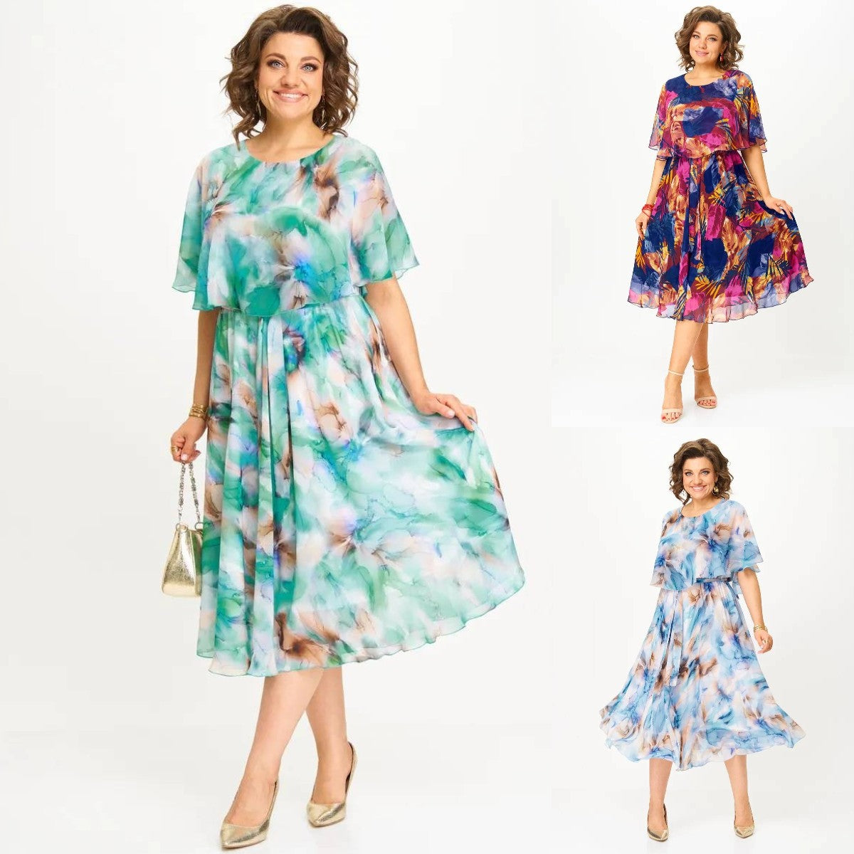 🌈💫【S-5XL】Los 3 vestidos de gasa más vendidos