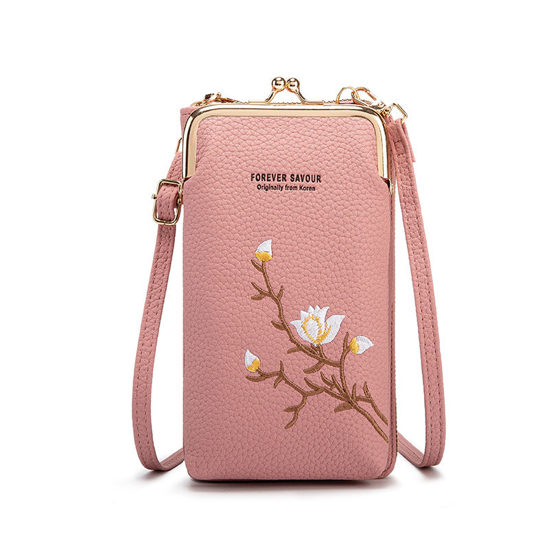 🔥👜 Nueva cartera antirrobo multicapa de gran capacidad con cremallera bordada a la moda para mujer
