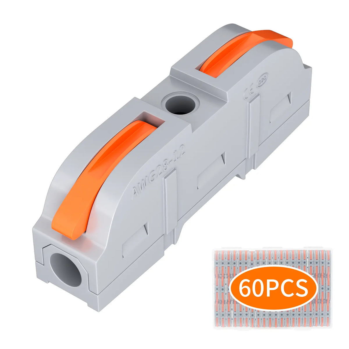 Kit de 60 conectores de cableado de palanca en línea 1 a 1