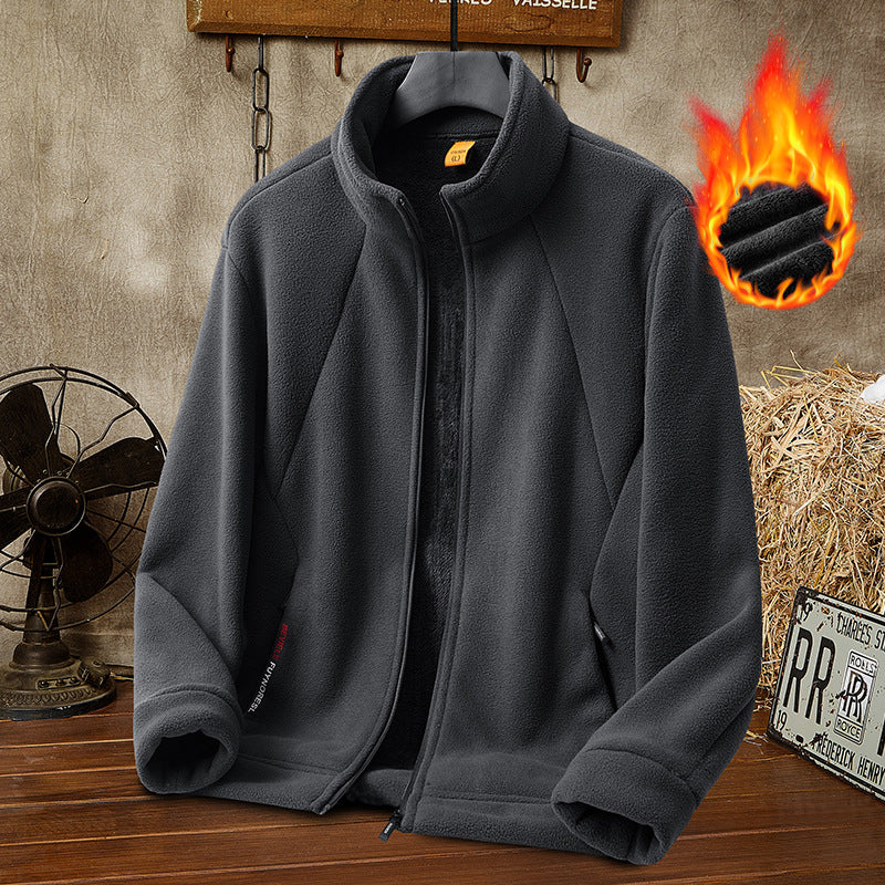 【M-5XL】Chaqueta de Terciopelo Grueso de Lana para Hombre, Talla Grande, Cálida y Cómoda para Otoño e Invierno【40% de Descuento】