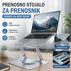 💥💻Stojalo za prenosni računalnik iz aluminijeve zlitine Vrtljivo stojalo iz aluminijeve zlitine