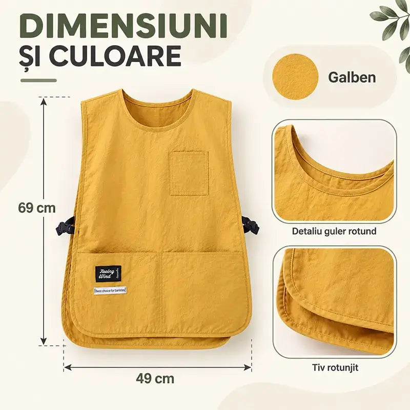 👩‍🍳✨ Mandil Chaleco Impermeable y Antimanchas – Ideal para Cocinar, Manualidades y Jardinería, con Ajuste Cómodo 🛡️