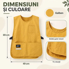👩‍🍳✨ Mandil Chaleco Impermeable y Antimanchas – Ideal para Cocinar, Manualidades y Jardinería, con Ajuste Cómodo 🛡️
