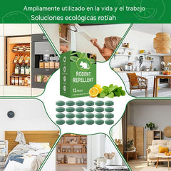 🌿✨ Bolas repelentes naturales para ratas – Repelente de ratas con aceite de menta y limón (12 bolas)