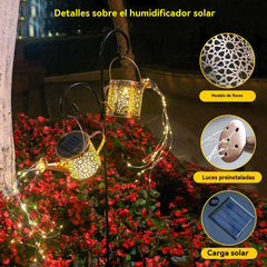 💐🔥【Hervidor pequeño + soporte】Lámpara solar de tetera para decoración de jardín