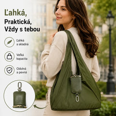 🔥Posledný deň špeciálnej ponuky, využite zľavu 49%! 👜✨Skladacia nákupná taška s kľúčenkou, ekologická a opakovane použiteľná látková taška.