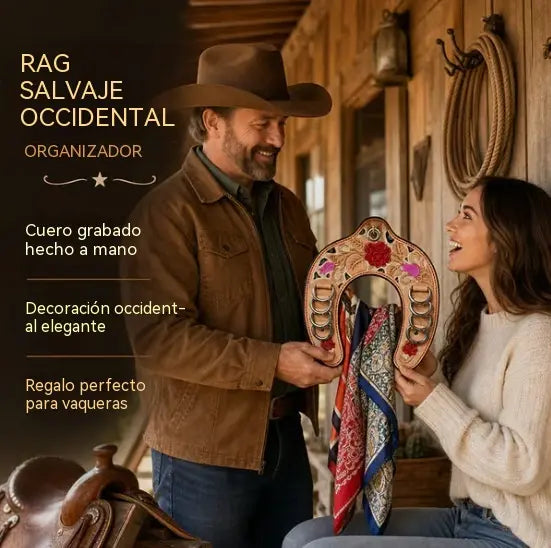 🧣🤠Estante para guardar bufandas de cuero hecho a mano