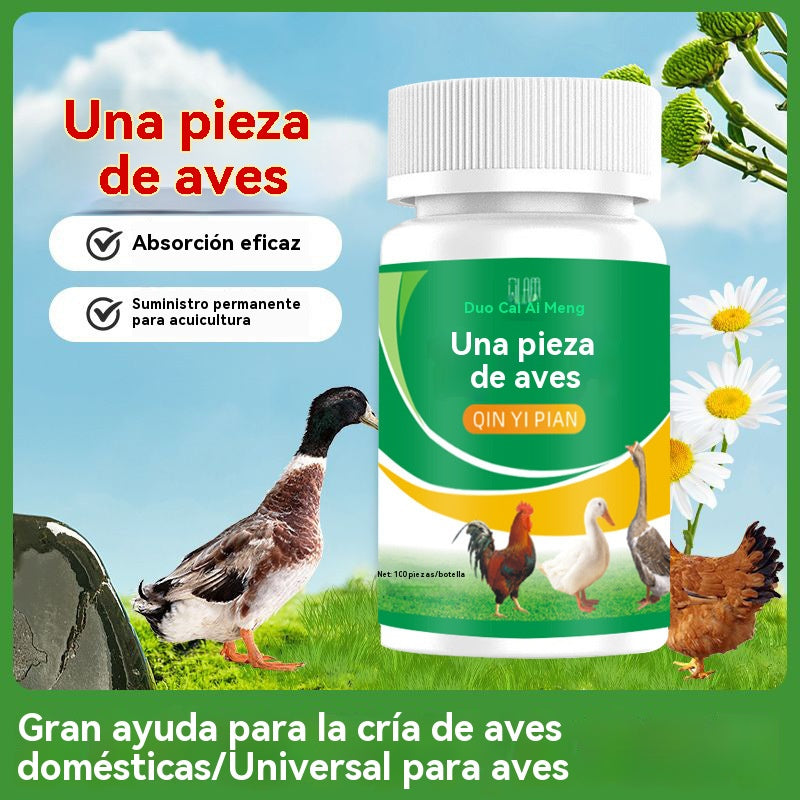 🐓🦆🐔【200 tabletas】Aves de corral ① Tabletas de uso doméstico para la salud intestinal, salud respiratoria, uso en granjas, alimentación general de pollos, patos, gansos y aves de corral