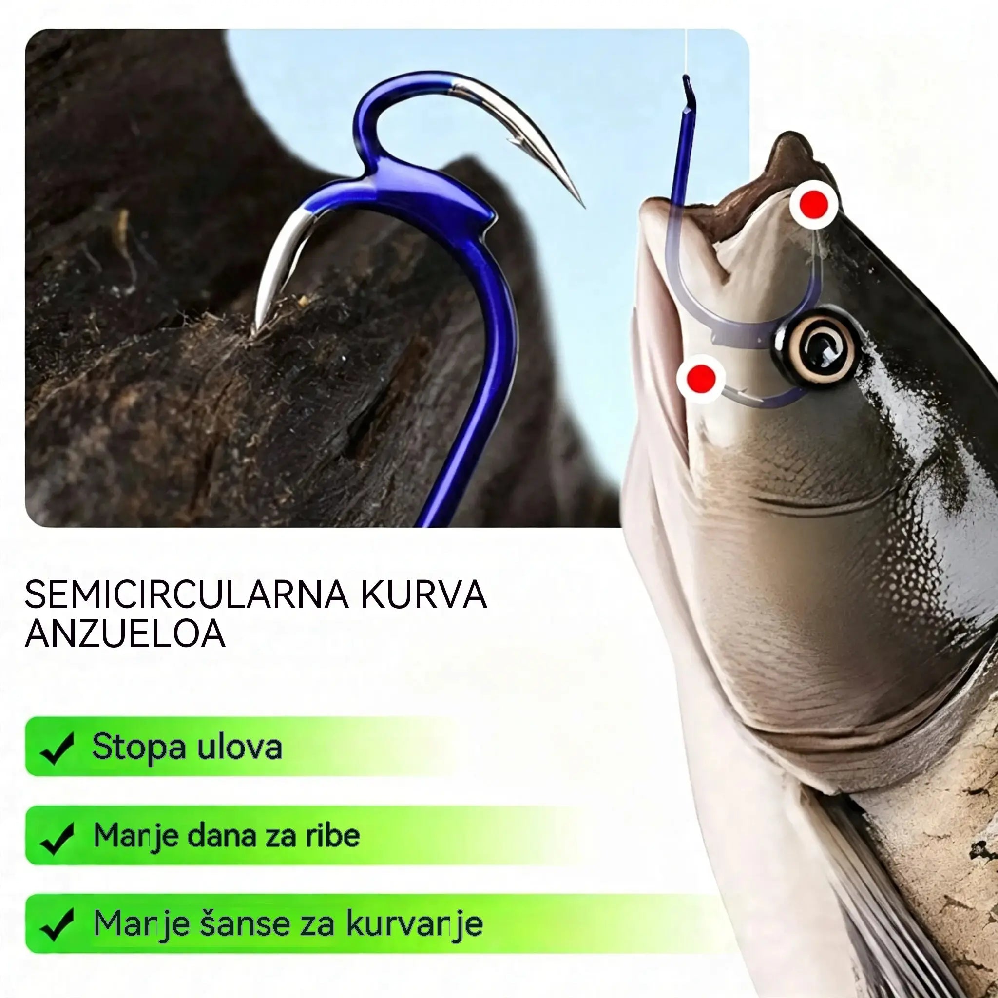 ❤️‍🔥 (20 komada) Ultra oštre klasične dvostruke udice za ribolov