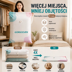 🧳5 za 109 zł.💨 Duży, kompresowalny worek próżniowy do przechowywania: nie wymaga pompki, szczelny i idealny do oszczędzania miejsca w walizkach i w domu ✈️