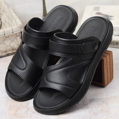 【Compra uno y llévate otro gratis】Sandalias casuales de cuero para hombre