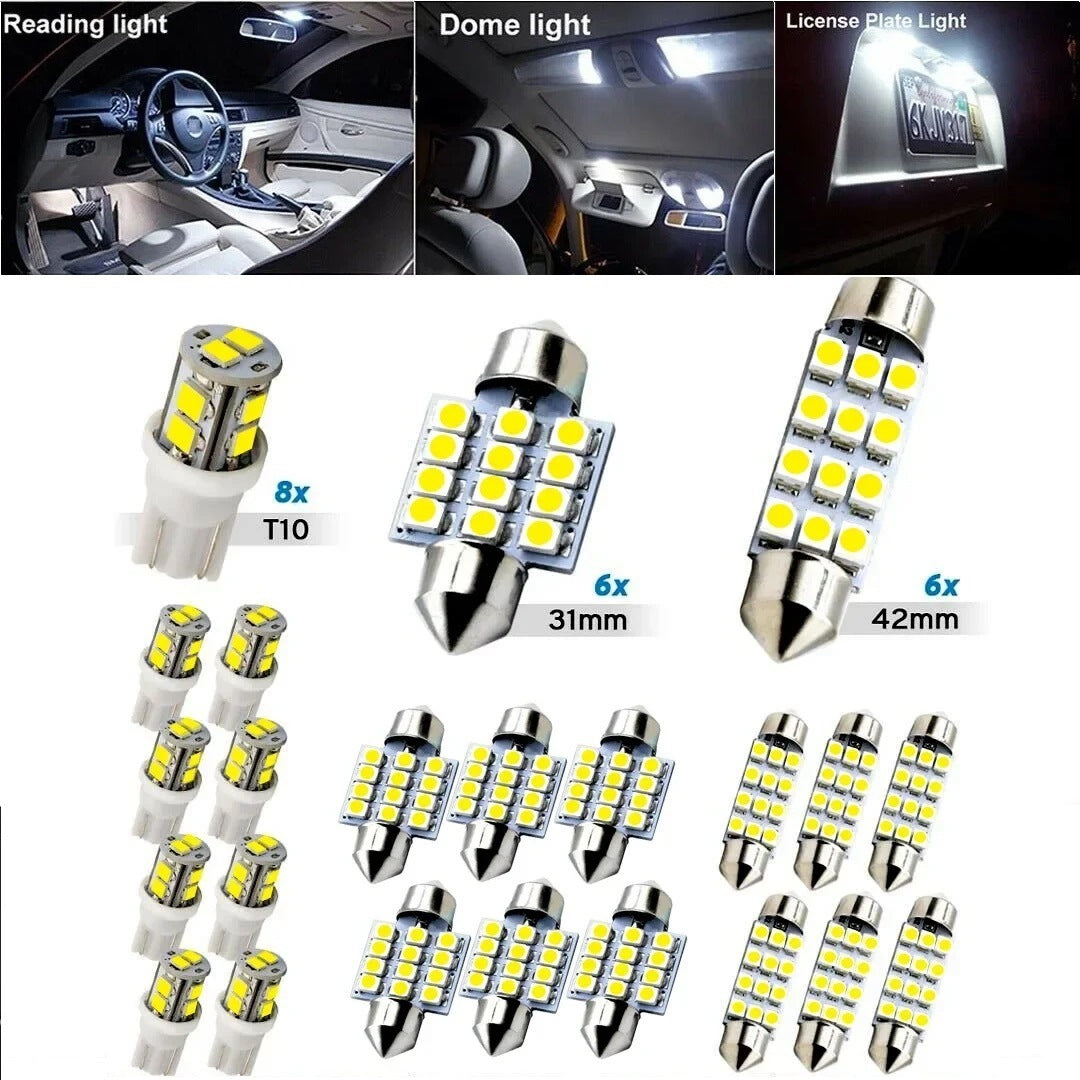 👍👍 1 juego de 20 piezas: paquete de 20 luces LED para coche (común a todos los modelos)