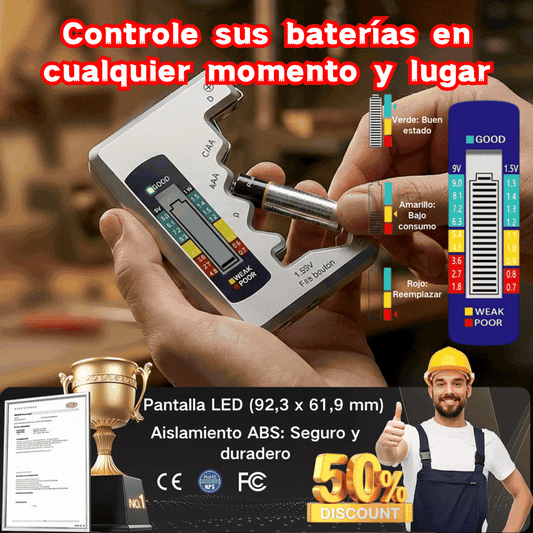 ⚡Los comprobadores de batería te hacen la vida más fácil