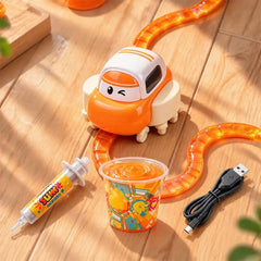 🚗🎨 Coche de Pista Automático con Slime, Juguete Interactivo que Sigue Líneas y Crea Circuitos Infinitos, Ideal para Regalo 🎁