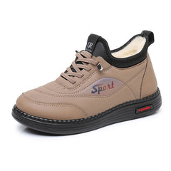 👟【35-41】Nuevos zapatos de madre de terciopelo de invierno y gruesos antideslizantes, zapatos de algodón cálidos de moda y versátiles, botas de nieve de suela suave
