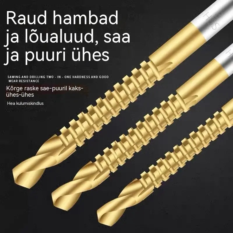 【6-osaline komplekt】⚙️ Keerdpuuride komplekt: valmistatud kiirterasest, titaankattega ja sobib erinevatele materjalidele 🧰