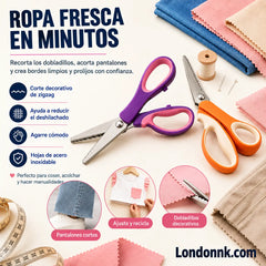🔥✂️ Tijeras dentadas profesionales - Tijeras de tela afiladas y dentadas