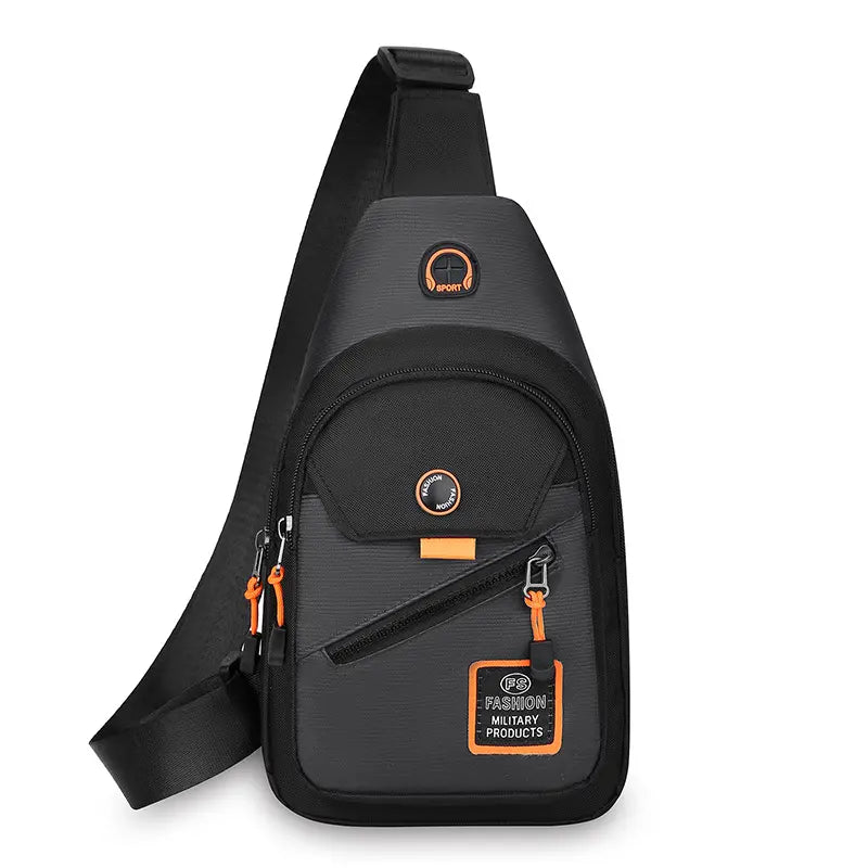 🎒💯Bolso bandolera/de pecho impermeable con múltiples bolsillos