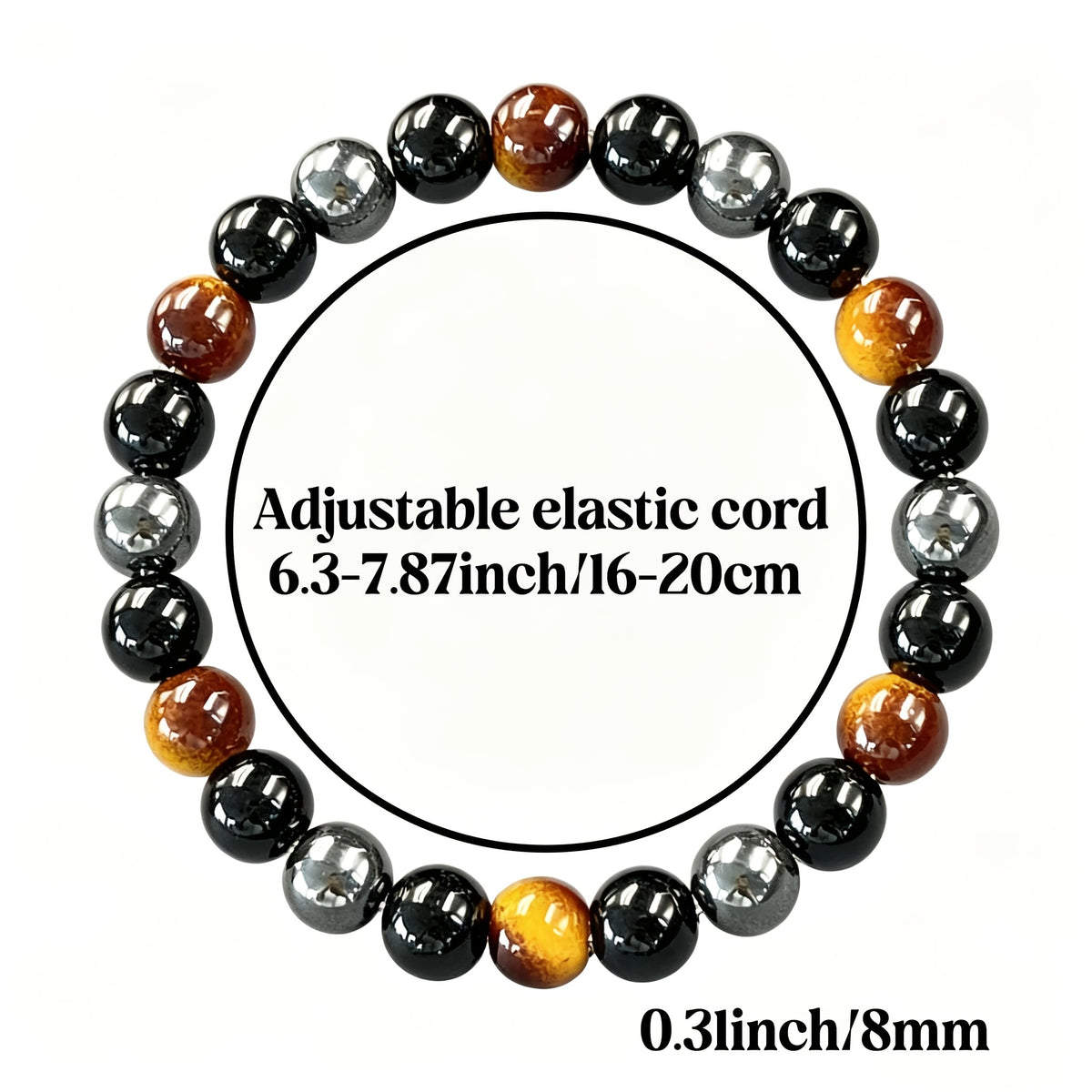 【Compra 1 y recibe 1 gratis】🔥Pulsera unisex de energía y prosperidad de ojo de tigre, ágata negra y hematita