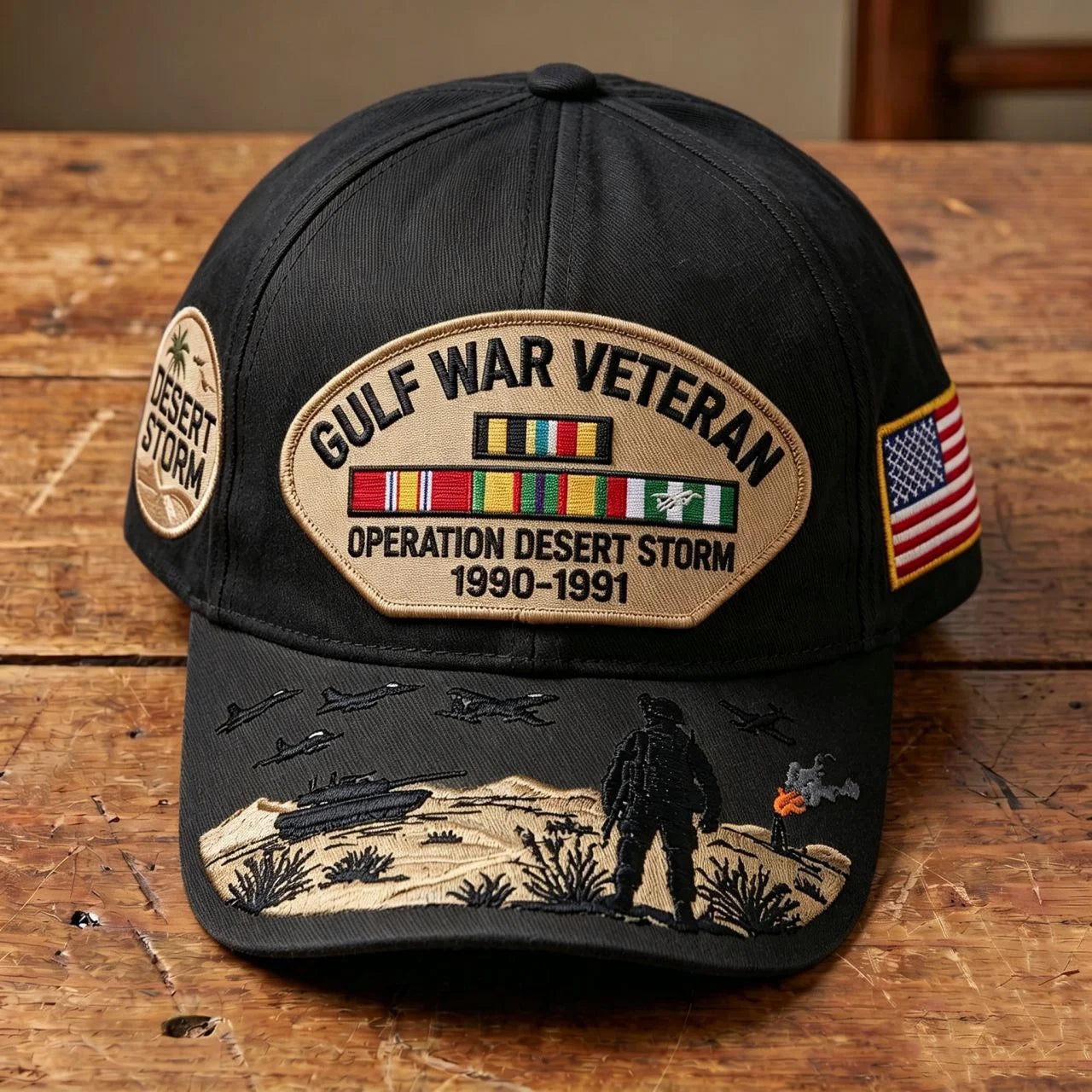 🧢⭐Gorra de béisbol conmemorativa para veteranos de la Guerra del Golfo