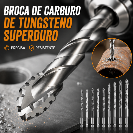 🥇【3+4+5+6+8+10+12+14+16mm】Broca excéntrica de acero de tungsteno superduro de séptima generación con borde dentado
