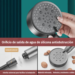 🚿💦 Cabezal de ducha 5-en-1: 5 modos + presión mejorada ✨