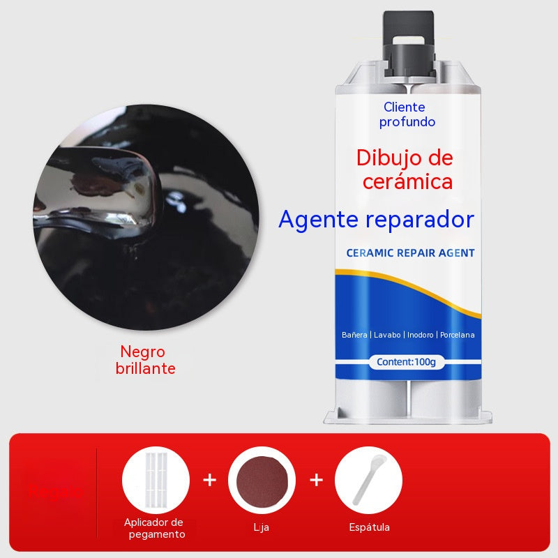 【Compra 1 y llévate 1 gratis】Agente reparador de grietas en azulejos; Reparación de esmaltes para azulejos-Dos del mismo color