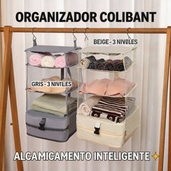 🧳💨 Bolsa de almacenamiento colgante multiusos para viajes 💧 Antihumedad y antipolvo 🔩 Fuerte soporte ✈️ Plegable
