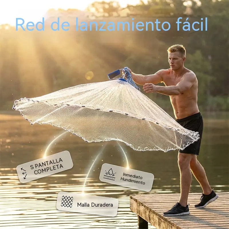 🎣 50 % POPUST ZA OMEJEN ČAS! ✨ Enostavna mreža za metanje: trpežna mreža, hitro potapljajoča se, vsestranska 🌊