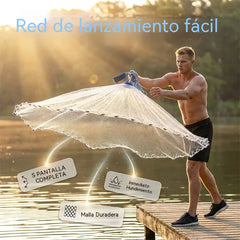 🎣 50 % POPUST ZA OMEJEN ČAS! ✨ Enostavna mreža za metanje: trpežna mreža, hitro potapljajoča se, vsestranska 🌊