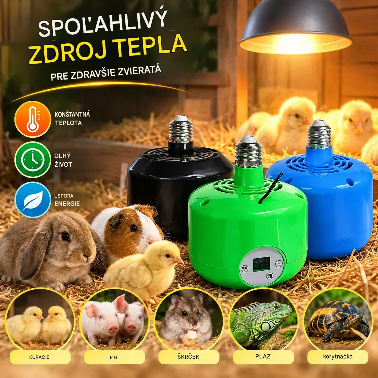 🌡️💡🐣Lámpara de calor inteligente de temperatura constante para la cría de mascotas