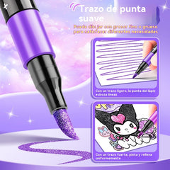 【24 colores】🔥✨️Set de iluminadores flash de doble punta