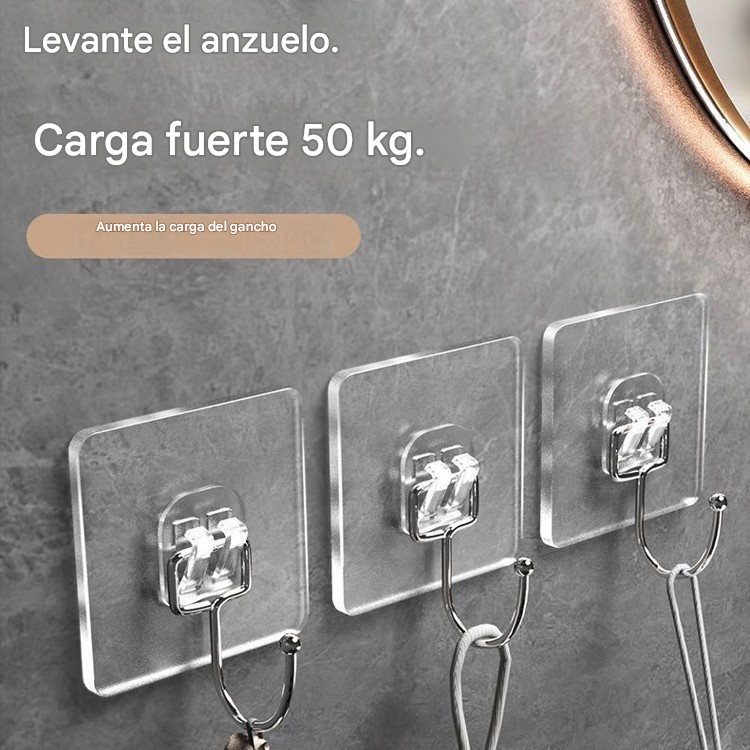 【Compra 10 y llévate 10 gratis】-- Sin taladro, sin dejar rastro, gancho resistente【Soporta hasta 50 kg】
