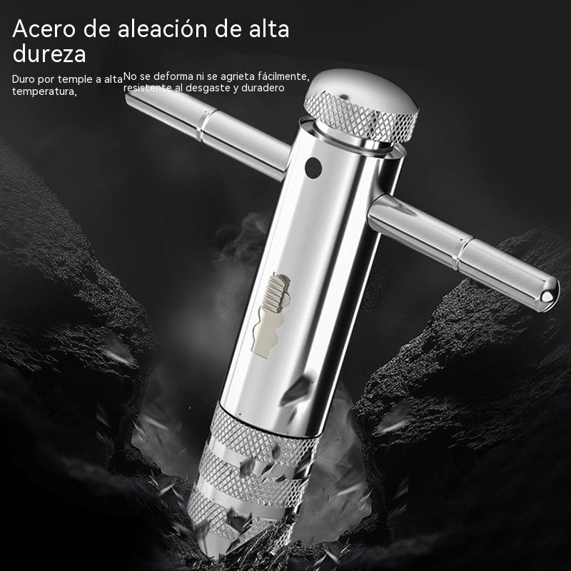 🔧Llave de trinquete ajustable para machos de roscar, herramienta de roscado extendida
