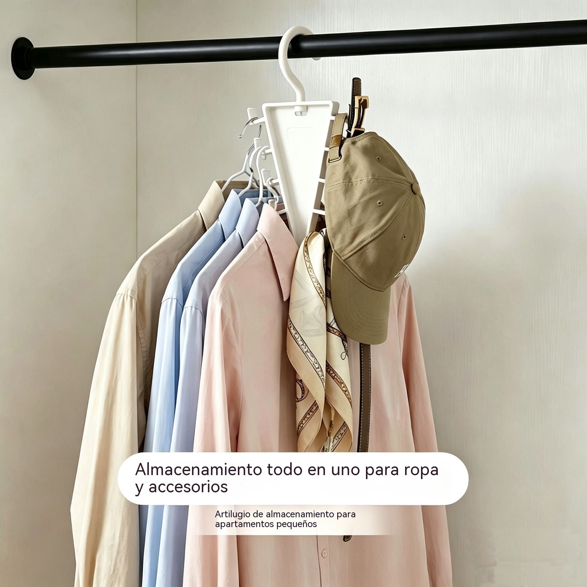 🔥【5 artículos】🥼Perchero de doble cara en forma de V – Colgador multifuncional para sombreros, bolsos y ropa