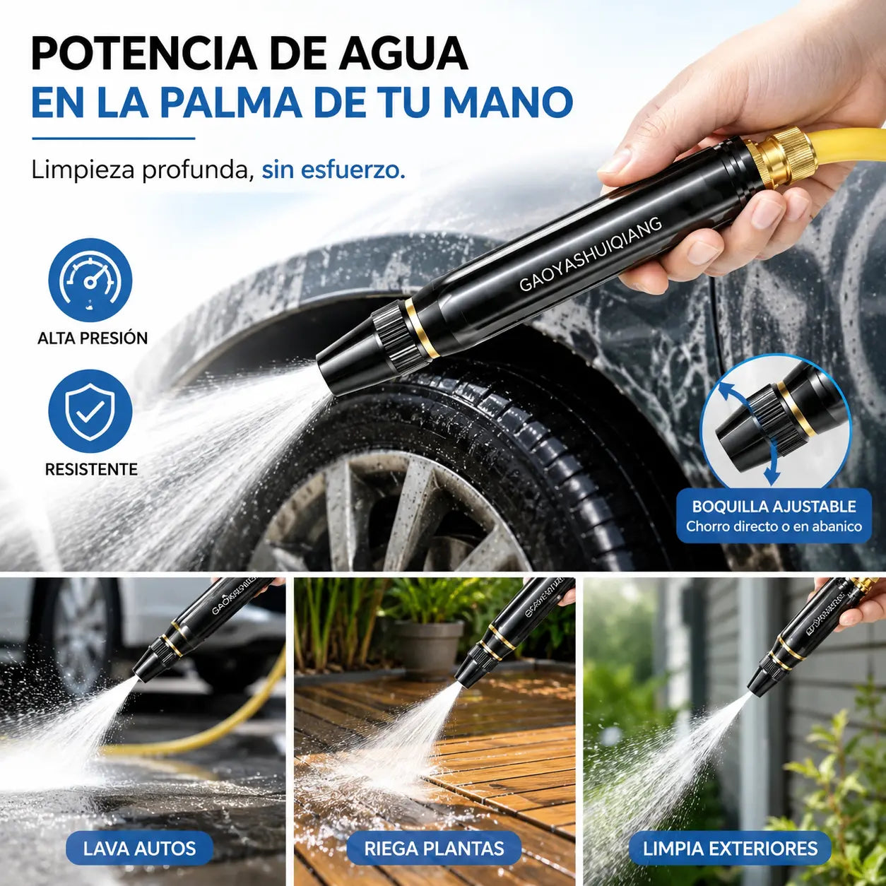 55% de descuento — Último día: Pistola rociadora de alta presión para el hogar