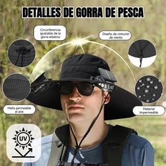 🌞🎁 ¡El Regalo Perfecto para Él! Sombrero Solar con Ventiladores Integrados y Protección Total contra el Sol 💨🧢